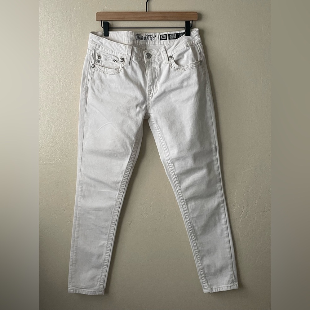 Miss Me White Haley Skinny Jeans